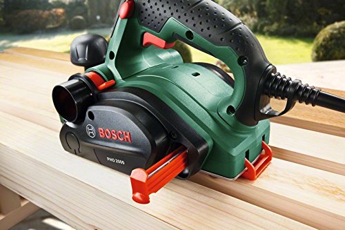 Bosch Handhobel PHO 2000, Hobelmesser, Karton (680 W, Hobelbreite 82 mm, Spantiefe 0 – 2,0 mm, Falztiefe 0 – 8 mm)