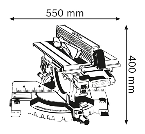 Bosch Professional Kombinationssäge GTM 12 JL (Sägeblatt-Ø: 305 mm , inkl. 1x Kreissägeblatt, Schiebestock, im Karton)