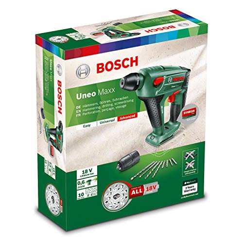 Bosch Akku Bohrhammer UneoMaxx mit Rundschaftadapter (ohne Akku, 18 Volt System, im Karton)