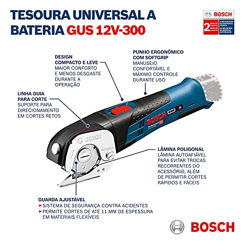 Bosch Professional 12V System Akku Universalschere GUS 12V-300 (ohne Akkus und Ladegerät, im Karton)