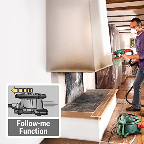 Bosch Farbsprühsystem PFS 7000 (1400 W, 2x Farbbehälter 1000 ml, 3x Düsen für Wandfarben, Lackfarben, Lasuren, Farbfilter, Reinigungsbürste, im Karton)