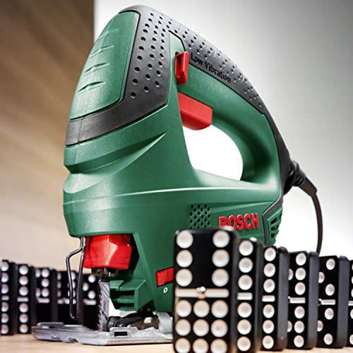 Bosch Home and Garden Stichsäge PST 650 (500 Watt, Schnitttiefe in Stahl/Holz 4mm/65mm, im Koffer) Grün
