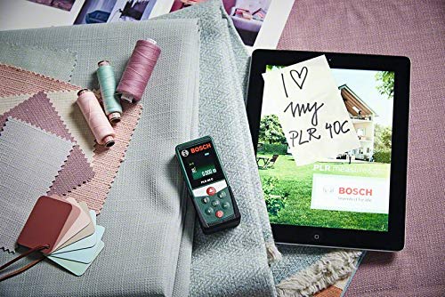 Bosch Laserentfernungsmesser PLR 30 C (Distanz bis 30m präzise messen, Bluetooth-Konnektivität, Messfunktionen)