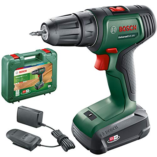 Bosch Akkuschrauber UniversalDrill 18V (1 Akku, 18 Volt System, im Koffer)