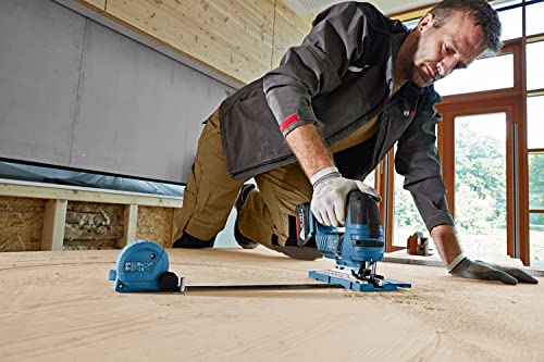 Bosch Professional 18V System Akku Stichsäge GST 18 V-LI B (Bügelversion, Schnitttiefe in Holz/Alu/Metall: 120/20/8 mm, 3 Stichsägeblätter, Spanreißschutz, ohne Akkus und Ladegerät, im Karton)