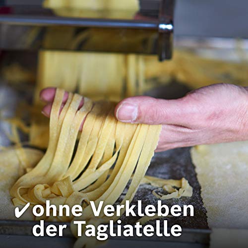Bosch PastaPassion-Set MUZ5PP1, 2 Pastawalzen für Lasagne in 9 verschiedenen Stärken, Nudelplatten und Tagliatelle, Edelstahl, passend für MUM 5 und MUM Serie 2