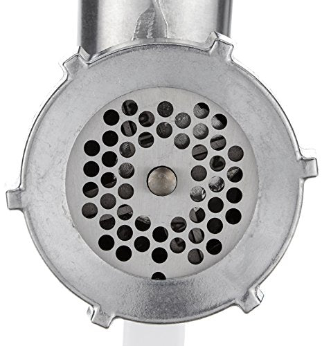 Bosch Fleischwolf MUZ6FW4, Fleischwolf-Aufsatz, Stopfer, Edelstahl Loch-Scheibe 4,5 mm, auch für Fisch und Gemüse, robust, passend für MUM6 Küchenmaschine, Weiß