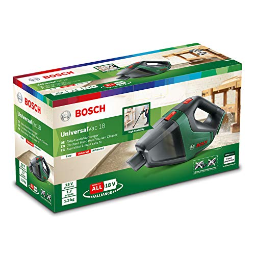 Bosch Home and Garden Akku Staubsauger UniversalVac 18 (ohne Akku, 18 Volt Sytem, im Karton), Grün