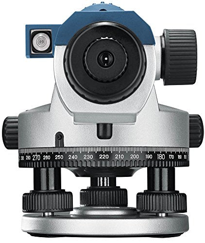 Bosch Professional Optisches Nivelliergerät GOL 26 D (26-fache Vergrößerung, Maßeinheit: 360 Grad, Arbeitsbereich: bis zu 100 m, im Transportkoffer)
