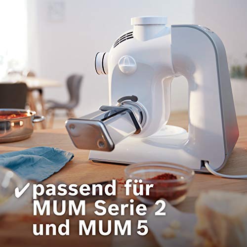 Bosch PastaPassion-Set MUZ5PP1, 2 Pastawalzen für Lasagne in 9 verschiedenen Stärken, Nudelplatten und Tagliatelle, Edelstahl, passend für MUM 5 und MUM Serie 2