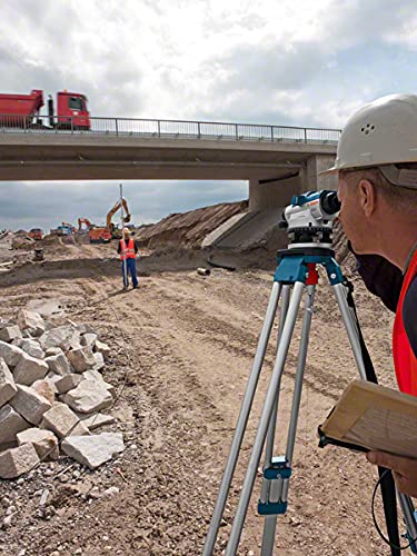 Bosch Professional Optisches Nivelliergerät GOL 26 D (26-fache Vergrößerung, Maßeinheit: 360 Grad, Arbeitsbereich: bis zu 100 m, im Transportkoffer)