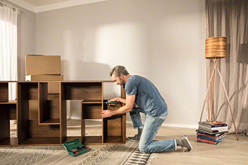 Bosch - Ergonomischer Akkuschrauber PushDrive (eingebauter 3,6-V-1,5-Ah-Akku, Micro-USB-Aufladung, Lieferung mit 32 Schraubendrehern und Aufbewahrungsbox), (L x B x H) 182 x 38 x 38 mm