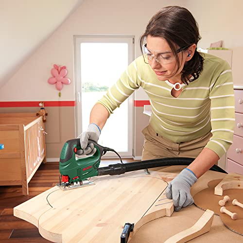 Bosch Home and Garden Stichsäge PST 650 (500 Watt, Schnitttiefe in Stahl/Holz 4mm/65mm, im Koffer) Grün