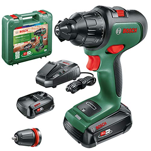 Bosch Akku Schlagbohrmaschine AdvancedImpact 18 (2 Akkus, 18-Volt-System, im Handwerkerkoffer)