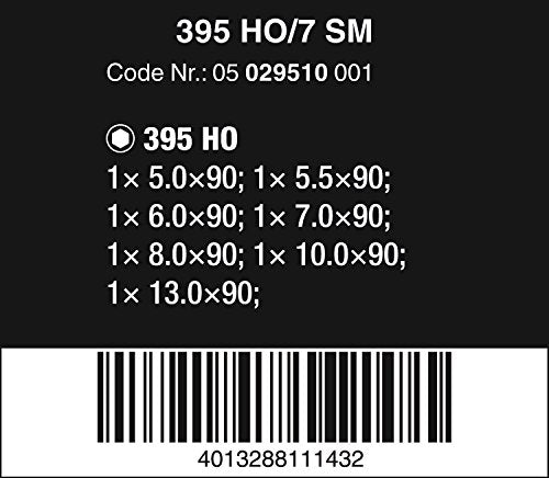 Wera Steckschlüssel-Schraubendrehersatz 395 HO/7 SM, 7-teilig, 05029510001