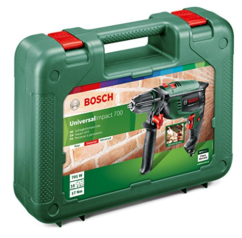 Bosch Schlagbohrmaschine UniversalImpact 700 (Zusatzhandgriff, Tiefenanschlag, Koffer, 700 Watt)
