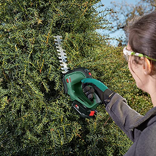 Bosch Akku Grasschere AdvancedShear 18V-10 (1 Akku 2,0 Ah, 18-Volt-System, schneidet bis zu 85 m² pro Akkuladung, mit Strauch- und Grasscherenmesser, im Karton)