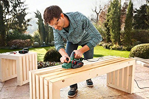 Bosch Handhobel PHO 2000, Hobelmesser, Karton (680 W, Hobelbreite 82 mm, Spantiefe 0 – 2,0 mm, Falztiefe 0 – 8 mm)