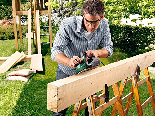 Bosch Handhobel PHO 2000, Hobelmesser, Karton (680 W, Hobelbreite 82 mm, Spantiefe 0 – 2,0 mm, Falztiefe 0 – 8 mm)