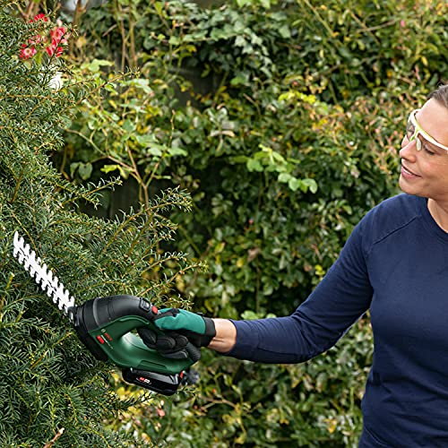 Bosch Akku Grasschere AdvancedShear 18V-10 (1 Akku 2,0 Ah, 18-Volt-System, schneidet bis zu 85 m² pro Akkuladung, mit Strauch- und Grasscherenmesser, im Karton)