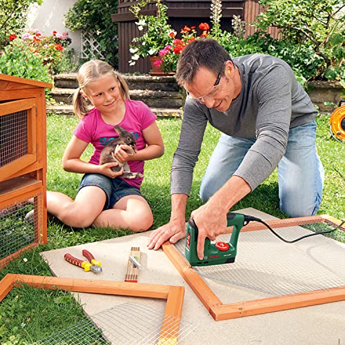 Bosch Elektrotacker PTK 14 EDT, 1000 Klammern, Karton (30 min-1 Schläge, Nägel: 14 mm, 1,1 kg)
