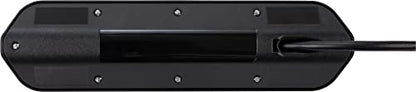 brennenstuhl Estilo Ecksteckdosenleiste 4-Fach (Tischsteckdose mit Edelstahloberfläche, Ecksteckdose mit 2X Schutzkontakt-Steckdosen, 2X Euro-Steckdosen, inkl. USB-Ladefunktion) Silber/schwarz