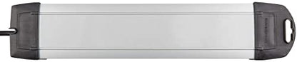 Brennenstuhl Premium-Alu-Line, Steckdosenleiste 6-Fach/Steckerleiste aus hochwertigem Aluminium (Mehrfachsteckdose mit Schalter und 3m Kabel, Made in Germany) Silber/schwarz