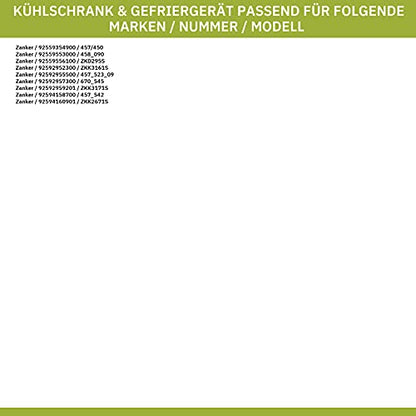 Türgriffsatz Zanussi 5029986400/4 grau für Kühl-Gefrierkombination