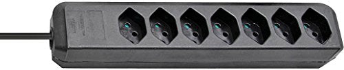 Brennenstuhl 1157922 7AC Outlet Steckdosenleiste, 2 m, Schwarz, 2 m