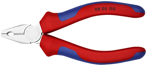 Knipex Mini-Kombizange verchromt, mit Mehrkomponenten-Hüllen 110 mm 08 05 110