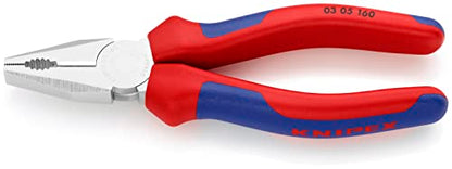 Knipex Kombizange verchromt, mit Mehrkomponenten-Hüllen 160 mm 03 05 160
