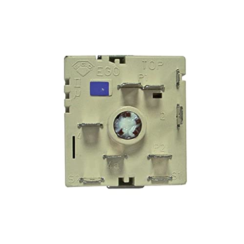 AEG Kochplattenschalter Zweikreis Energieregler rechtsdrehend 240V Kochfeld Herd Original Electrolux 140013340017 EGO 50.85071.000 stufenlose Regulierung passend Alno Husqvarna Zanker Voss Progress