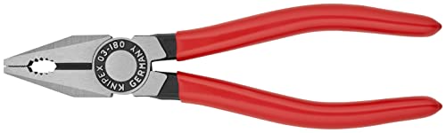 Knipex Kombizange schwarz atramentiert, mit Kunststoff überzogen 180 mm 03 01 180
