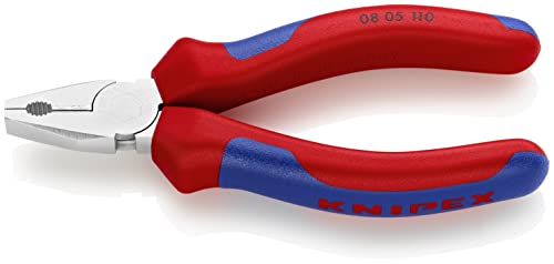 Knipex Mini-Kombizange verchromt, mit Mehrkomponenten-Hüllen 110 mm 08 05 110