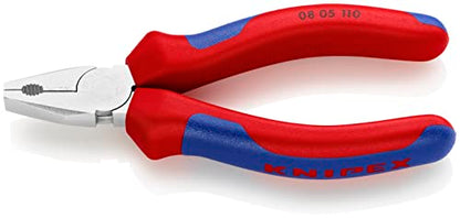 Knipex Mini-Kombizange verchromt, mit Mehrkomponenten-Hüllen 110 mm 08 05 110