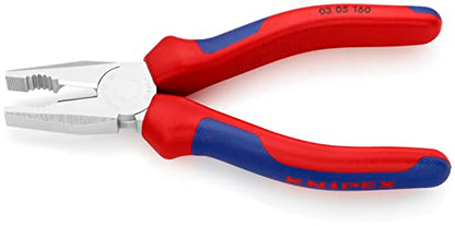 Knipex Kombizange verchromt, mit Mehrkomponenten-Hüllen 160 mm 03 05 160