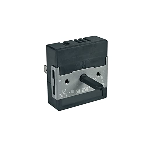 AEG Kochplattenschalter Zweikreis Energieregler rechtsdrehend 240V Kochfeld Herd Original Electrolux 140013340017 EGO 50.85071.000 stufenlose Regulierung passend Alno Husqvarna Zanker Voss Progress