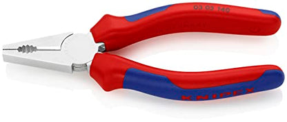 Knipex Kombizange verchromt, mit Mehrkomponenten-Hüllen 140 mm 03 05 140
