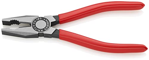 Knipex Kombizange schwarz atramentiert, mit Kunststoff überzogen 180 mm 03 01 180