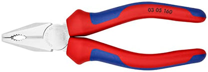 Knipex Kombizange verchromt, mit Mehrkomponenten-Hüllen 160 mm 03 05 160