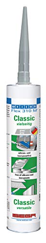 Weicon 13305310 Flex 310 M Classic 1-Komponenten-Kleber elastisch Dichtstoff grau, 310 ml