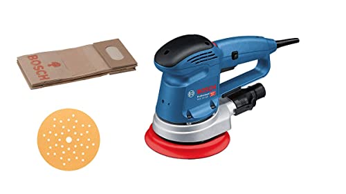 Bosch Professional Exzenterschleifer GEX 34-150 (inkl. Schleifteller-⌀ 150 mm, Schleifblatt C470 für Holz, Absaug-Adapter, Papierstaubbeutel, im Karton)