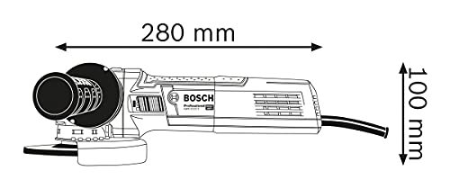 Bosch Professional Winkelschleifer GWX 9-115 S (900 Watt, für X-LOCK Zubehör, ScheibenØ: 115 mm, Schutzhaube, Zusatzhandgriff, im Koffer)