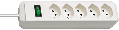 Brennenstuhl 1158022 5 AC Outlet Steckdosenleiste, 2 m, Weiß