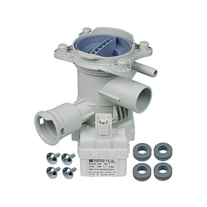 Bosch Siemens00145777 Ablaufpumpe Magnettechnikpumpe Magnetpumpe Synchronpumpe Entleehrungspumpe Wasserpumpe Waschmaschinenpumpe Laugenpumpe Pumpe 30W Waschmaschine auch Neff Constructa