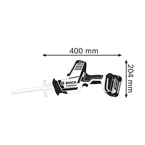 Bosch Professional 18V System GSA 18 V-LI C - Sierra sable a batería (0 - 3050 cpm, profundidad de corte 200 mm, sin batería, en caja)