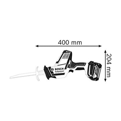 Bosch Professional 18V System GSA 18 V-LI C - Sierra sable a batería (0 - 3050 cpm, profundidad de corte 200 mm, sin batería, en caja)