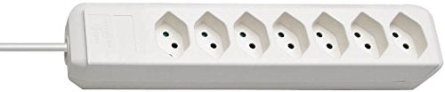 Brennenstuhl 1157912 7AC Outlet Steckdosenleiste, 2 m, Weiß