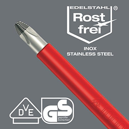Wera 3160 i VDE Schlitz-Schraubendreher, Edelstahl, 0.8 x 4.0 x 100 mm, 05022731001