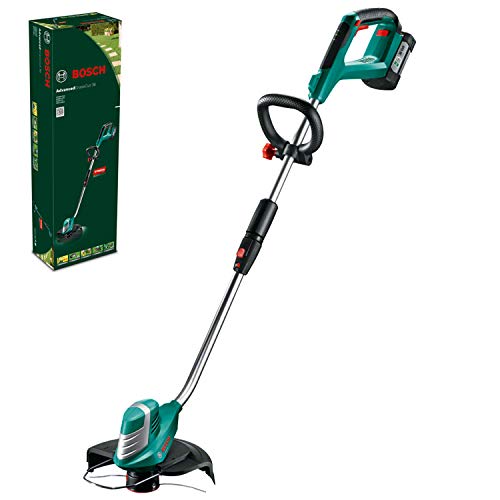 Bosch Home and Garden Akku Rasentrimmer AdvancedGrassCut 36 (1 Akku, 36 Volt System, SchnittkreisØ 30cm, im Karton)